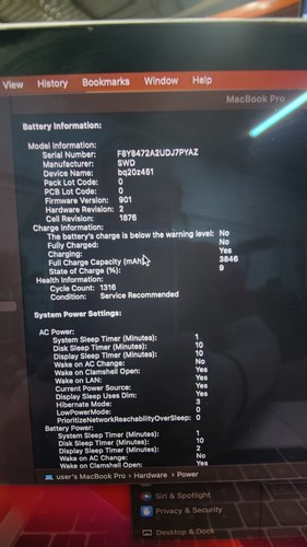 2018 MacBook Pro 13.3" i5-8259U 2.3GHz - 16GB - 256GB - MR9Q2LL/A - READ DESC. - 第 7/9 張圖片