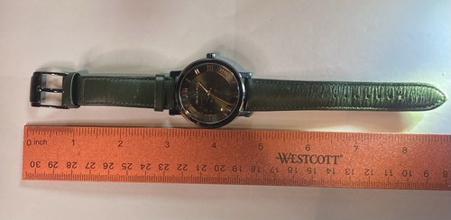MICHAEL KORS OLIVGRÜN 40mm UHR MK-2701 LEDERARMBAND SCHWARZ GEHÄUSE NEUE BATTERIE - Bild 7 von 7