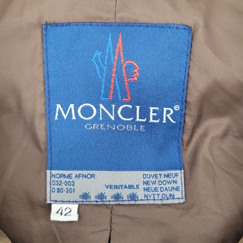 [LESEN] Vintage Moncler Grenoble Daunen Puffer Jacke Mantel Braun Damen Größe 42 - Bild 3 von 10