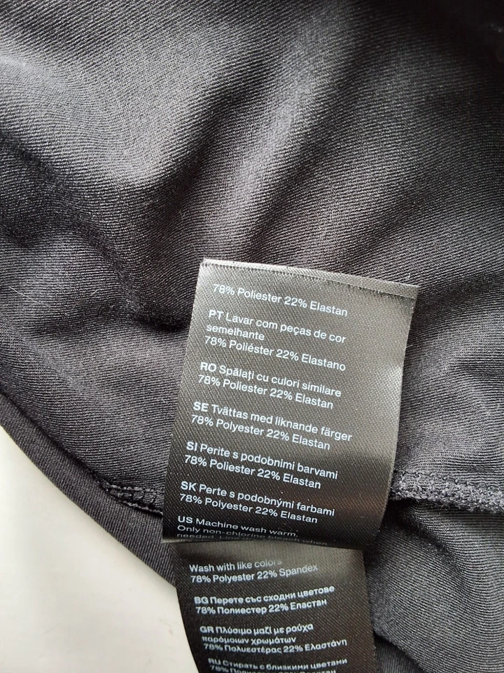 Damen Top Langarm Shirt Schwarz XL Stretch Ganz Leicht Transparent Nie Getragen - Bild 4 von 4