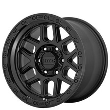 20x9 KMC Wheels KM544 Mesa Satin Black W/ Gloss Black Lip Rims 8x165.1 (4pcs)