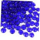  Cobalt Blue Glass Gemstone Beads Vase Fillers Flat Marble Beads Multiple 3 LBS