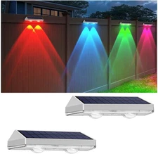 Solar Fence Lights Outdoor - 2700/4000/6000K 3 Mode, Waterproof LED, Fence Light