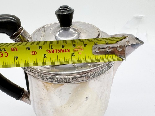 VINTAGE VINERS OF SHEFFIELD SILVER PLATE COFFEE POT BLACK HANDLE - Picture 9 of 9