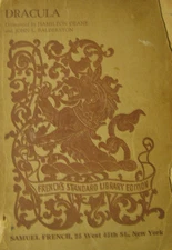 DRACULA 1933 VAMPIRE PLAY French's Standard Library NYC Deane Balsterston Drama