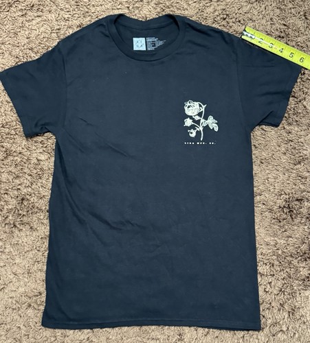 Men’s Black Rose Graphic T-Shirt Small | Lira Mfg Co EST. 07 | 100% Cotton NWOT - Picture 6 of 11