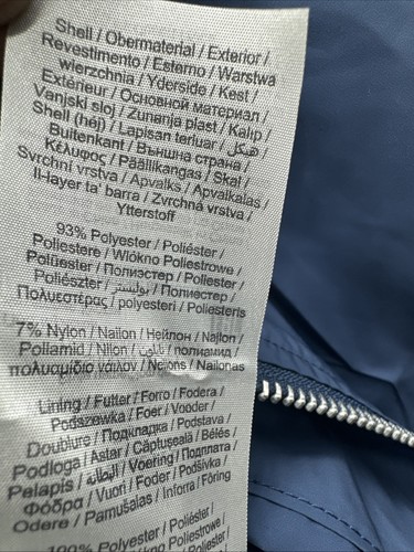 Selected Homme Herren blau durchgehender Reißverschluss Windbreaker Jacke Größe Large normale Passform - Bild 18 von 18
