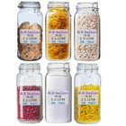 Airtight Glass Storage Jars with Clamp Lid – Food Storage Containers with Rub...