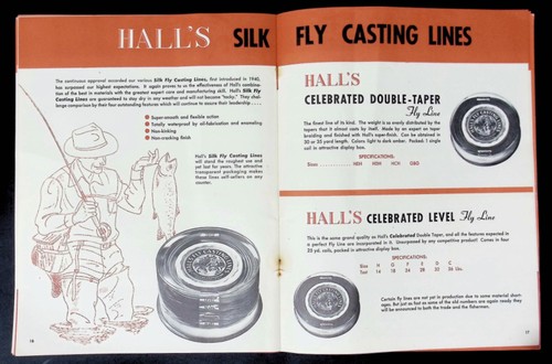 1947 Hall Fishing Line Catalog Jumping Sail Fish Old Fishing Tackle - Picture 10 of 13