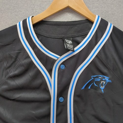 Maglia stile baseball Carolina Panthers NFL abbigliamento squadra Medium Est. 1995 nuovo con etichetta - Foto 4 di 17