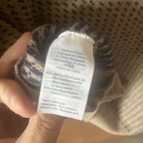 J Crew Men's L Rugged Merino Wool-blend Bird's-eye Sweater - Picture 12 of 13