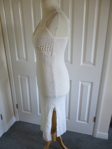 Asos Design -Ivory, Crochet, Strappy, Long Dress - UK12/EU40 - Picture 6 of 11