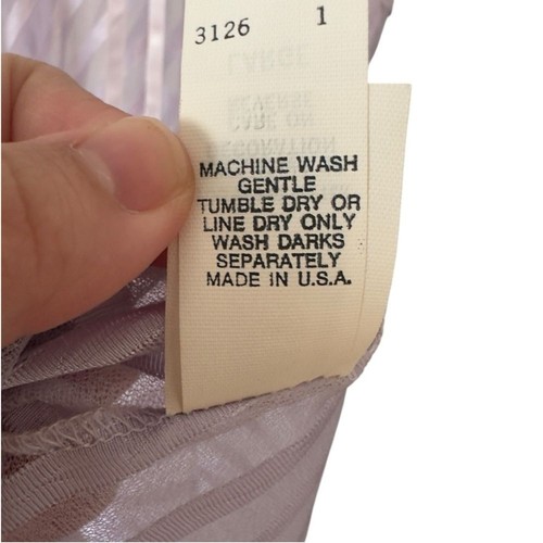 VTG Montgomery Ward Lavender Sheer Satin Lace Romantic Nightgown Dress L NWT - Picture 8 of 8