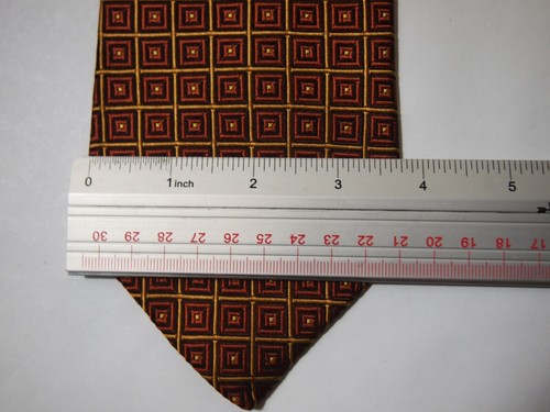 Brooks Brothers Makers Necktie Tie Brown Gold Checkered 57" - Picture 4 of 4