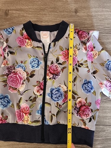 Wonder Nation S 6-6X Floral Light Weight Jacket C108 - Picture 4 of 10