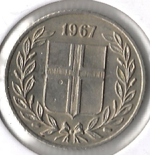 Coin Iceland 25 Aurar 1967 KM11 - Picture 3 of 3