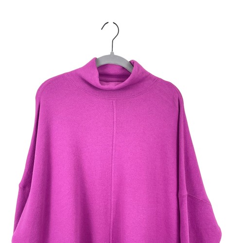 Felpa pullover FREE PEOPLE So Peluche viola piccola misto cotone lati stringata - Foto 3 di 12