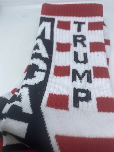 Donald Trump Socks 2024 MAGA Socks Adult Size One Size Black White Red - Zdjęcie 3 z 3