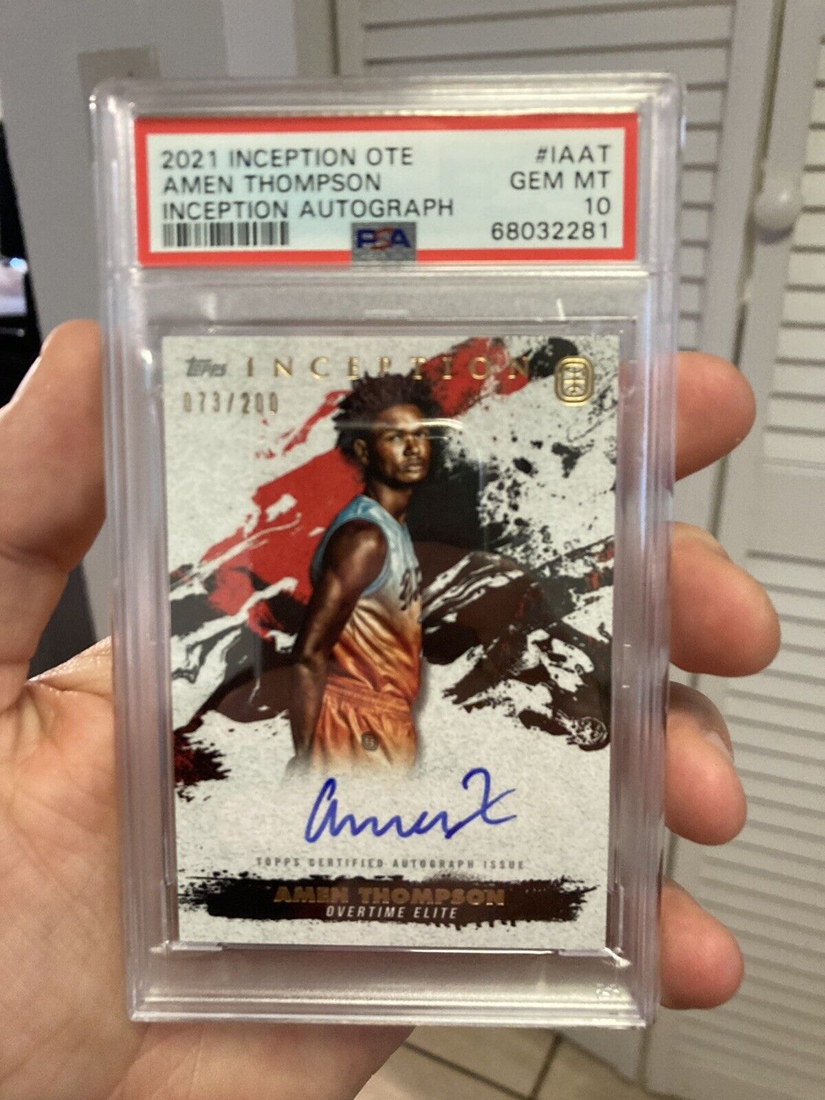 PSA10 Amen Thompson Topps RC Auto NBA neuroid.uprrp.edu