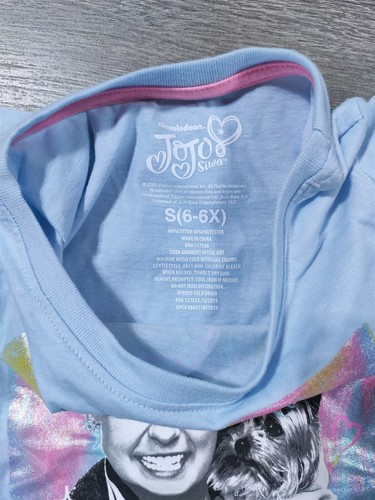 Jojo Siwa Shirt Girls Small 6-6X Besties Fun Short Sleeve T-Shirt Blue Tee - Picture 3 of 4