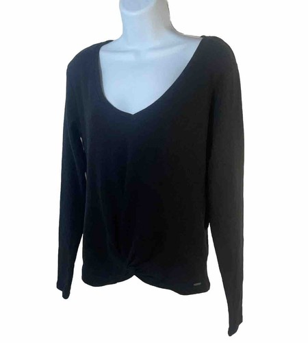 Hollister Langarmpullover Pullover Juniors XL Schaufelhals schwarz Knoten vorne - Bild 1 von 20