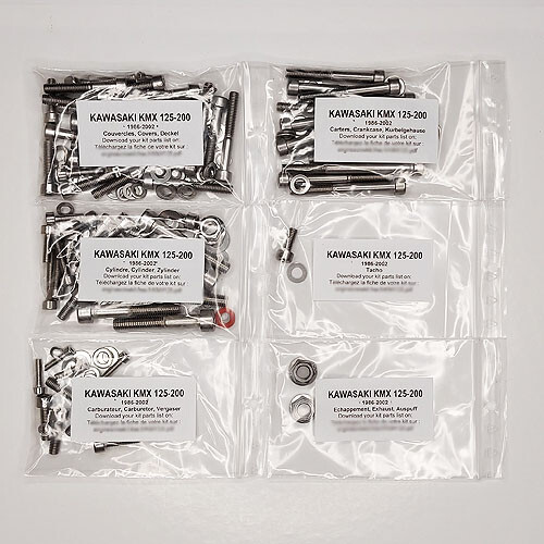 KAWASAKI KMX 200 1987-1991 full engine stainless allen screw kit KMX200 - Picture 1 of 1