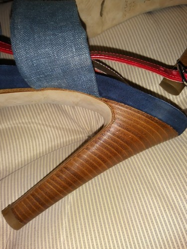 DANA DAVIS DENIM PFINGSTROSE SLINGBACK-PUMPS GRÖSSE 7 GEBRAUCHT, IN EINWANDFREIEM ZUSTAND!!! - Bild 8 von 10