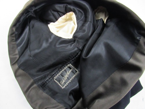 Vtg 1940’s 2 Pc Tuxedo Suit Wool Sz 39 L Jacket 27.5 X 31.5 Pant - Picture 7 of 24