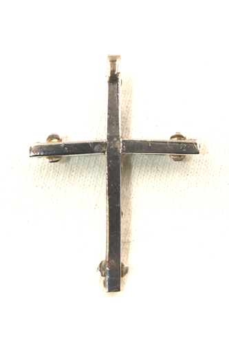 Ciondolo croce turchese punto ago argento sterling made Zuni nativi americani - Foto 2 di 3