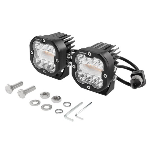 AUXBEAM 2x 3" LED Work Light Pods Offroad Driving Lamp COMBO Truck ATV UTV SUV - Picture 10 of 12