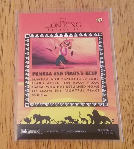 Disney's The Lion King Series 2 Trading Cards by Skybox U-Pick/Complete Your Set - Picture 121 of 167