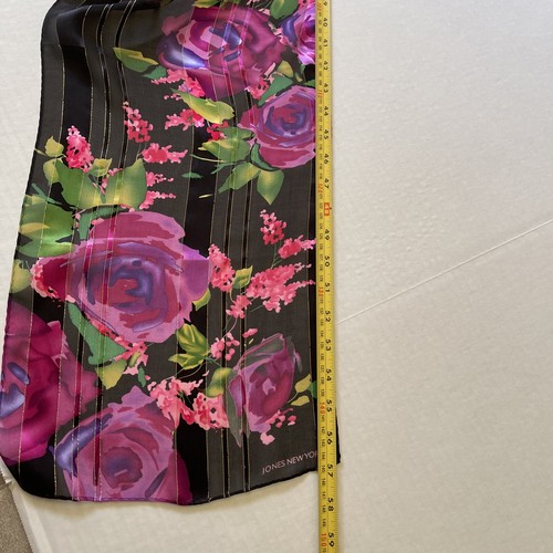 JONES NEW YORK Silk Scarf - multicolored print Women Fashion Scarf 57x10 - Picture 9 of 11