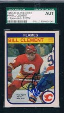 1982-83 O-Pee-Chee #44 Bill Clement Rookie Card Flames JSA Auto