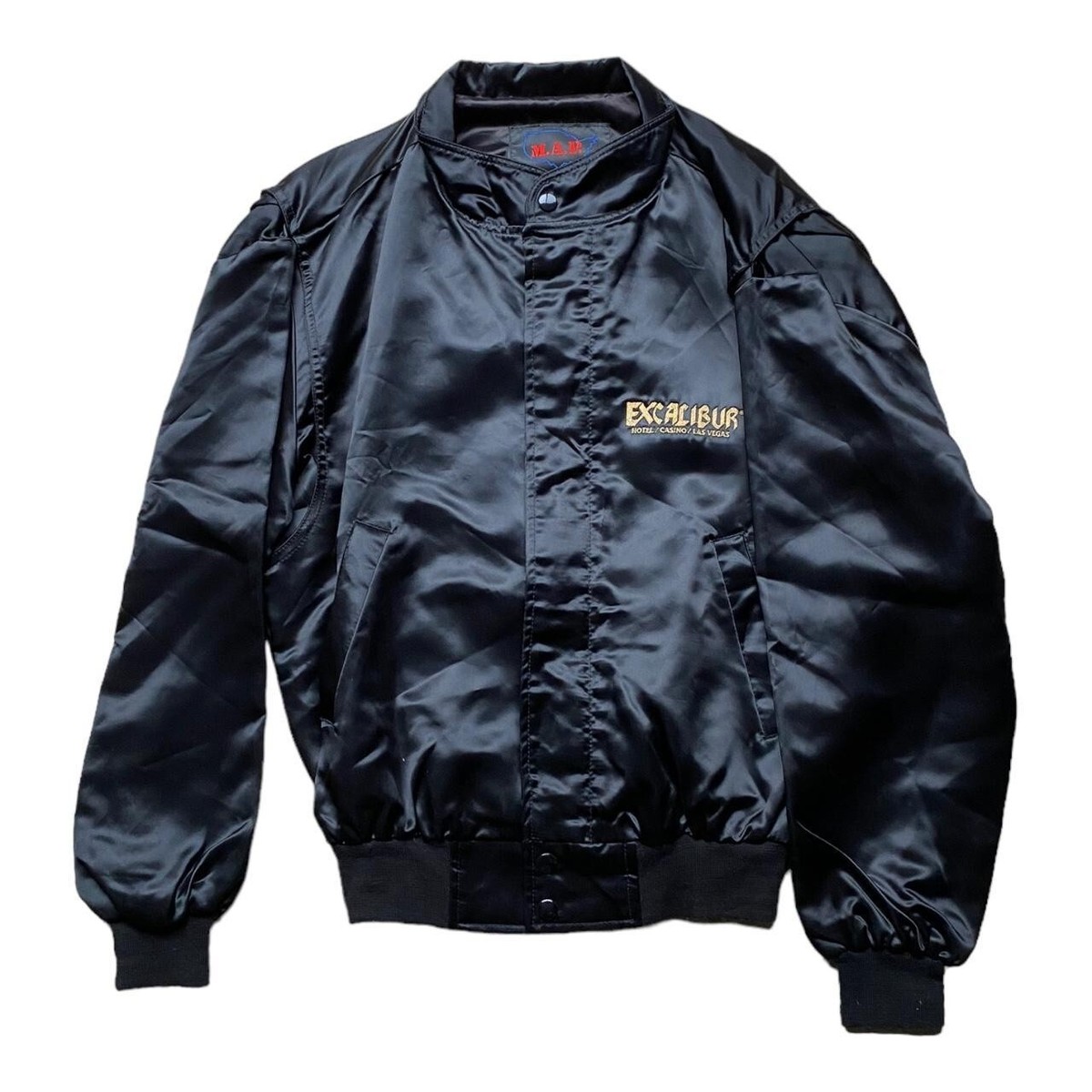 ジャケット・アウター 90s casanova italy silk blouson XL black 90s casanova italy silk blouson XL black - ジャケット
