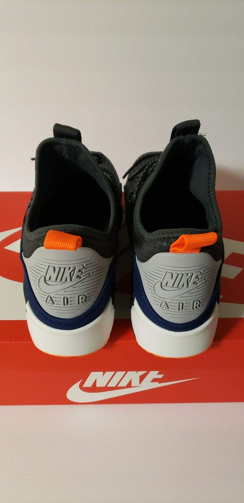 Nike Men's Air Max 90 EZ Wolf Wolf Wolf Grey bluee White orange Running shoes Size 9.5 005341 Nike Men's Air Max 90 EZ Wolf Wolf Wolf Grey bluee White orange Running shoes Size 9.5 005341