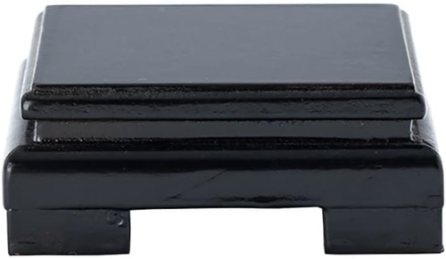 Square Solid Wood Base Vase Teapot Plant Lamp Display Stand Handmade Wooden Pede - Picture 10 of 12