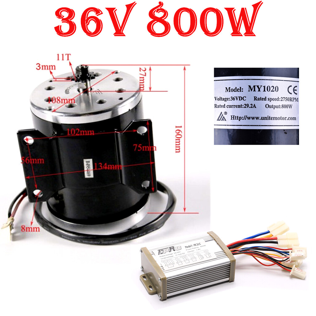 36v 800w Motore Elettrico REGOLATORE di velocità di Spazzole Motore per EBIKE SCOOTER GO KART 36v 800w Motore Elettrico REGOLATORE di velocità di Spazzole Motore per EBIKE SCOOTER GO KART