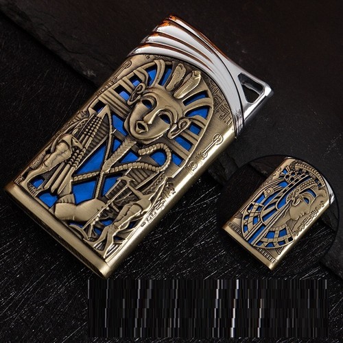✅ Free name engrave ✅GAS LIGHTER ✅Egyptian pharaohs King Tut & Nefertiti ✅#204 - Picture 17 of 39