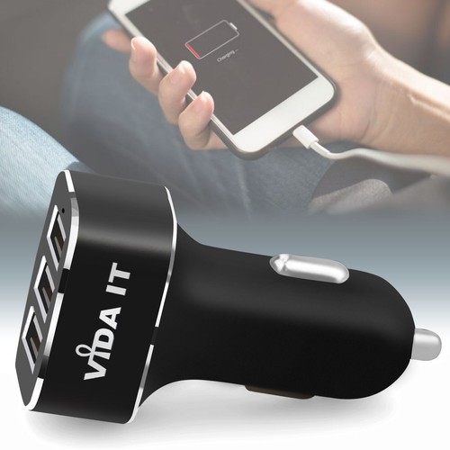 3 in 1 Multiple USB Port 12-24V In Car Charger Socket Lighter Power Adapter UK - Picture 5 of 9