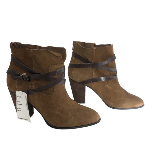 Carlos Santana Women Size 10 Shoe Miles NEW Ankle Boots Bourbon Brown Carlos - Picture 1 of 6