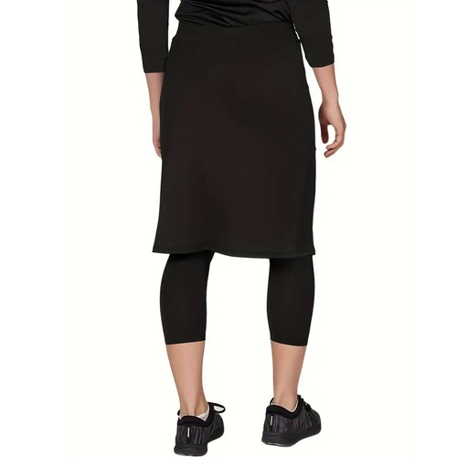 Mujeres Tenis Golf Faldas Leggings Hasta la Rodilla Pantalones Capri Largos Faldas Bolsillos - Imagen 9 de 37
