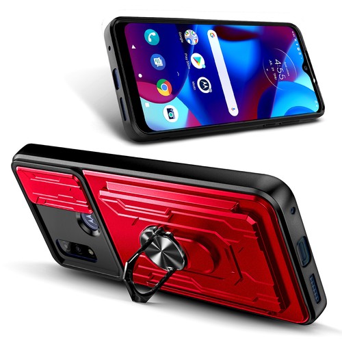 Für Motorola Moto G Pure 2021 Hülle Ring Ständer Handyhülle mit Hartglas - Bild 11 von 30