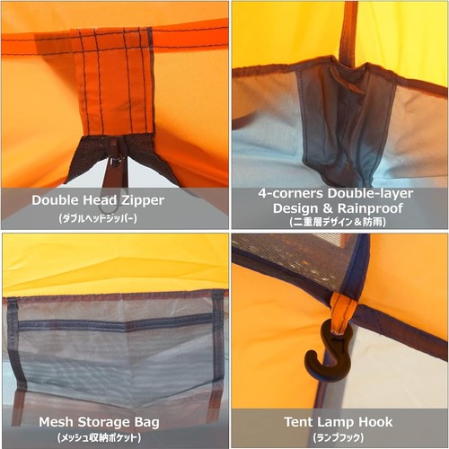 Quick Setup 3-Person 4-Season Dome Tent with Ventilation for Camping Trips - Picture 6 of 9