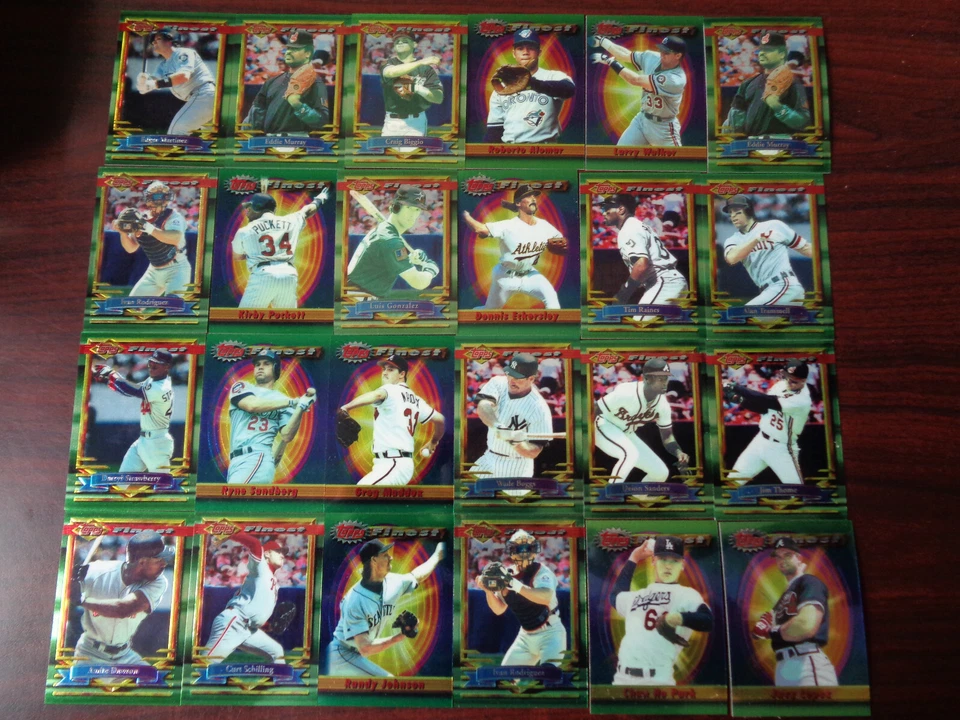 ~(1,545) HUGE 1994 Topps Finest Baseball Card Lot-HOFers-Commons-Semistars - Image 2 of 3