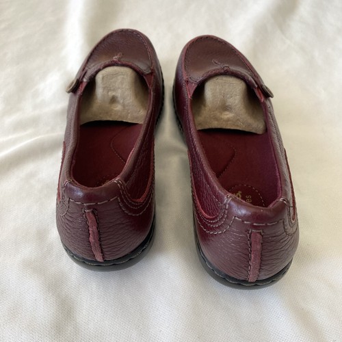 RARO - CLARKS Pieghevole Donna 7,5 N Ashland Scurry 505687 Pelle Borgogna NUOVO - Foto 6 di 8