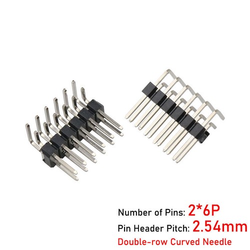2*2 to 2*40Pin Male Header Pin Right Angle Double Row Strip PCB Connector 2.54mm - Picture 13 of 17
