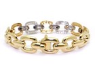 Multi-Tone Gold Diamond Fine Bracelet