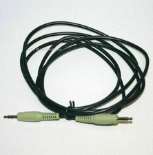 1/8 in. 3.5mm Stereo Audio Cable Black Wire Green Ends 70 in. Long 5 ft. 10 in.
