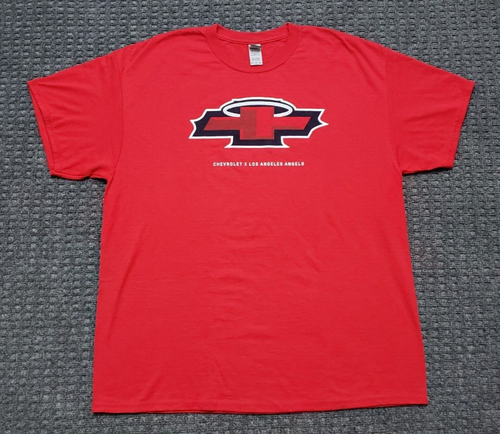 GM Chevrolet Herren groß rot T-Shirt MLB LA Angels Halos Collaboration Edition