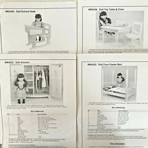 Lot of 4 Meisel Wood Hobby Patterns for 18" Doll - Bed ... Lot of 4 Meisel Wood Hobby Patterns for 18" Doll - Bed ...